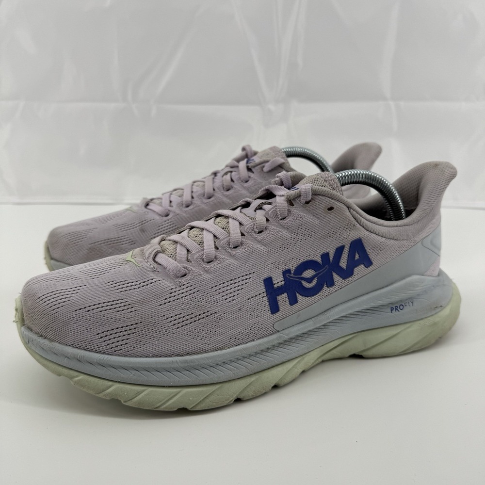 Hoka One One Mach 4 Womens Size 10B Lavender Blue Speed Running Shoes Sneakers